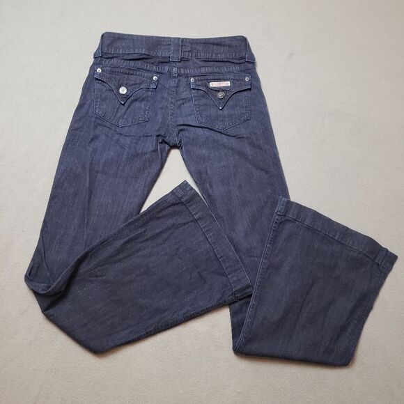 HUDSON Blue Wide Leg Flare Jeans made in USA size 27 dark wash - Picture 8 of 16